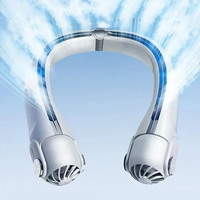 2400mAh Neck Hanging Small Fan Blade Hanging Neck Small Fan Rotor Hanging Neck Fan New Turbo Portable Cooling Fan USB Ch