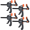 2/4PCS F-Bar Clamp Woodworking Clamp 4Inch Bar F Clamps Clip Wood Carpenter Tool Grip Quick Ratchet Release Squeeze Wood