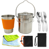 26oz Camping Water Cup Tourist Tableware 304 Stainless Steel Picnic Utensils Outdoor Kitchen Equipment With Travel Cooki
