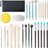 27pcs Clay Tools Kit Pottery Tools High Quality Wood and Stainless Steel Sculpting Kit Multi Functional Polymer Clay Too