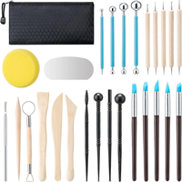27pcs Clay Tools Kit Pottery Tools High Quality Wood and Stainless Steel Sculpting Kit Multi Functional Polymer Clay Too