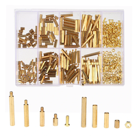 280Pcs M2.5 Hex Nut Assortment Kit Head Brass Spacing Double-pass Screw Threaded Pillar PCB Computer Motherboard StandOf