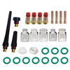 28PCS New Pyrex TIG Welding Torch Gas Lens Kit 4 5 6 7 8 Pyrex Cup Set for Improved Precision and Visibility in Wel