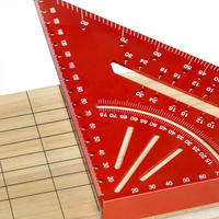 2in1 Aluminum Alloy Triangle Ruler Multifunctional Tool for Precise Line Drawing with Frequently used Fixed Positioning