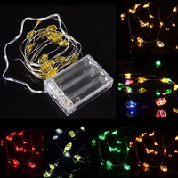 2M 18 LED Battery Powered Santa Claus String Fairy Light For Xmas Party Weddinng Decor Christmas Decorations Clearance C