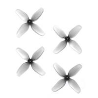 2Pairs / 6Pairs HQProp Ultralight 31mm 1.2X0.9X4 1209 4-Blades Grey Propeller 1.0mm Shaft for RC FPV Whoop Drone