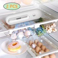 2PCS / 4PCS USB Rechargeable Fridge Deodorizer Multifunctional Ozone Machine Compact Air Purifier with Two Modes for Eff