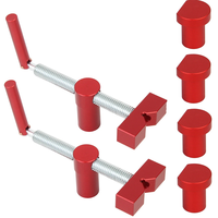 2PCS 20mm MFT Table Workbench Bench Dog Clamps Woodworking Clamps Hole Clamps with 4 Bench Dogs Adjustable Workbench Sto
