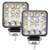 2PCS 48W Floodlight Square Work Light 12V 24V Driving Auxiliary lamp for Jeep Truck Tractor Offroad 4x4 ATV Boat Auto Ba