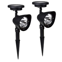 2pcs 4LED Spotlight Lawn Solar Spotlight 600mAh Lithium Battery Outdoor Solar Power Lamp with Automatic On Off Sensor Wa