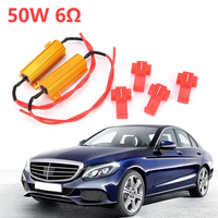 2pcs 50W 6Ω Car LED Canbus Load Resistors Automobile Turn Signal Flashlight License Plate Lamp Resistance Decoder