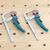 2PCS Aluminum Alloy Quick Ratcheting Table Clamp Rail Clamp for MFT Table and Guide Rail System 60mm Throat Depth 120-30