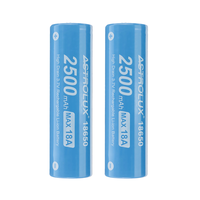 2Pcs Astrolux® E1825 18A 2500mAh 3.7V 18650 Li-ion Battery Unprotected High Drain Rechargeable Lithium Power Cell For As