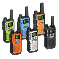 2Pcs Baofeng BF-T18 Mini Walkie Talkie PMR446 License Free 16 Channels 2W Power Long Range Type C Rechargeable NOAA Weat