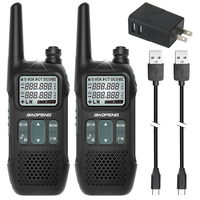 2PCS Baofeng GM-T8 Walkie Talkie 54 GMRS Channels 11 NOAA Weather Alerts 260 Privacy Codes Long Range 1500mAh Rechargeab