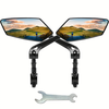 2pcs Bike Handlebar Mirrors For Bicycle Ebike Scooter Snowbike Adjuatable Wide Angle Rear View And 360° Rotatable Safety