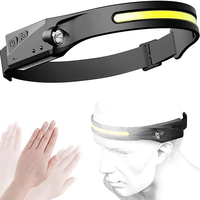 2PCS Bikight LX200 Wave Sensor 1200mAh 270° Wide Range 350LM 5 Lighting Modes LED Headlamp USB Rechargeable Head Torch C