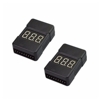 2Pcs BX100 Battery Voltag Tester Meter Low Voltag Alarm Buzzer For 1~8S Lipo Battery