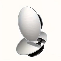 2PCS Car Blind Spot Mirror 360° Adjustable HD Glass Wide Angle Rearview Frameless Round Frame Convex Blind Spot Mirror S