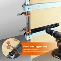 2PCS Drawer Slide Jig with Toggle Clamp & Magnetic Arm Precision Cabinet Tool Stainless Steel Magnetic Arm Laser-Etched