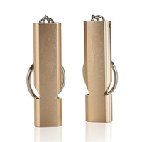 2pcs Emergency Whistle Aluminum Survival Lifeguard Whistle Lanyard Keychain For Outdoor Camping Boating Hunting Fishing