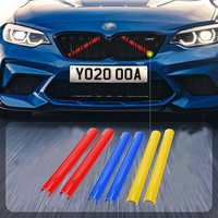 2pcs Front Grille Trim Strips Cover Frame Stickers Modified Decorative Strips For BMW 1 2 3 Series F20 F21F22 F23 F44
