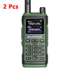 2Pcs Green Baofeng UV-17 Pro GPS Handheld Walkie Talkie Six Bands Wireless Copy Frequency Flashlight Type-C Charger Ham