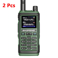 2Pcs Green Baofeng UV-17 Pro GPS Handheld Walkie Talkie Six Bands Wireless Copy Frequency Flashlight Type-C Charger Ham