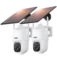 2pcs Hiseeu 2CQ1 3MP Solar WIFI IP Camera Wireless Outdoor IP66 Waterproof Battery Solar Powered PIR Human Detection 2-W