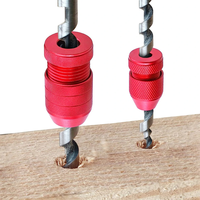 2PCS Premium Aluminum Drill Stop Set Adjustable Inner Diameter,  Depth Control for Precise Drilling