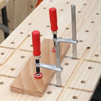 2PCS Quick Screw Woodworking Guide Rail Clamps T-Track Hold Down Clamps for MFT Table and Track Saw Guide Rail System fo
