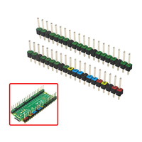 2pcs Raspberry Pi Pico Colorful Pin Header 20 Pins 2.54mm Spacing Gold-Plated Pins Quick Pin Identification Easy Solderi
