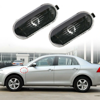 2Pcs Side Marker Light Housing Accessory Replacement Oval External Warning Clearance Lamp Bezel 1J0949117 for VW Bora Go