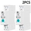 2Pcs Smart WiFi Circuit Breaker with Remote Control Voice Activation Adjustable Over Current Protection Energy Metering