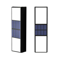 2pcs Solar Outdoor Courtyard Wall Lamps Automatic Sensor Waterproof Garden Villa LED Light Solar Panel Night Lighting