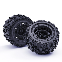 2PCS ZD Racing MT16 1/16 RC Car Parts Tires Wheels Rims Pre-Glued Vehicles Models Spare Accessories 16026