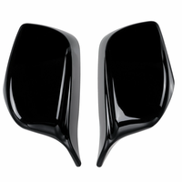 2X M Style Rear Wing Mirror Cover Cap Glossy Black For BMW E60 E61 2003-2008