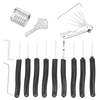 3 in 1 12PCS Locksmith Supplies Hand Tools Set Precision Picksets Multi-Head Tool Broken Key Extractor Premium Lock Repa
