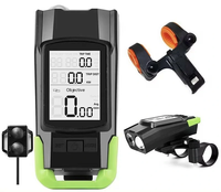 3 in 1 Bike Headlight 800Lm Brightness 3 Light Mode 4000mAh Battery IP65 Waterproof Horn Speedometer Bicycle Front Light