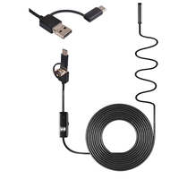 3-in-1 Mobile Phone Industrial Borescope Inspection Built-in 6 Adjustable LEDs Lights 8mm 1280*720 Resolution IP67 Water