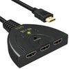 3 In 1 Out HD Switcher 4K*2K HD Splitter Adapter with 4K/1080P/3D Plug and Play for PS4 / Xbox / PS3 / Apple TV / Fire T