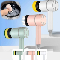3 in 1 USB Rechargeable Electric Cleaning Brush With Multifunctional Rotary Scrubbing Compact Design For Efficient House