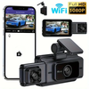 3 inch Triple Car Front Windshield Record WIFI Car DVR Monitoring Night Vision 1080P HD Camera Car DVR Cam with 64G Memo