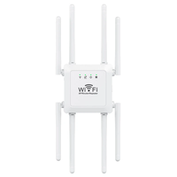 300M WIFi Repeater Wi-Fi Amplifier 802.11N 2.4GHz Wireless Signal Booster Smart Power Extender with 8 Antennas for Offic