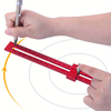 300mm Woodworking Ruler with Slide Stops Adjustable Circular Drawing Ruler Carpenty Square Aluminium Benchmark Ruler Inc