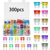 300pcs Aluminum Fixed Grid Automobile Fuse Blade Fuse Piece Small And Medium Aluminum Piece Insert Fuse Piece