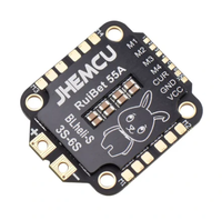 30.5x30.5mm JHEMCU RuiBet 55A BLHELI_S Dshot600 3-6S 4in1 Brushless ESC for DIY RC Drone FPV Racing