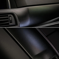 30cm×150cm Black Leather Texture Car Stickers Vinyl Wrap Car Inner Decal Film