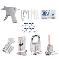 30PCS Lock Pick Set Steel Material with Transparent Practice Padlock and 5-in-1 Card Tool Versatile Lock Pick Tool Perfe