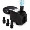 30W Ultra Quiet Submersible Water Pump 550GPH High Lift for Aquariums Fish Tanks Ponds Hydroponics Statuary with 3 Nozzl